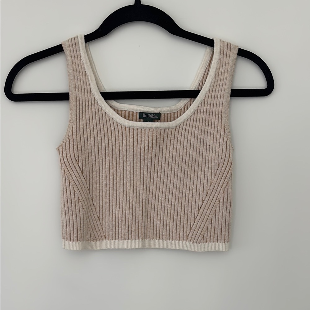 Knit cropped ribbed tank Wild fable tops